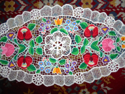Tablecloth embroidered with Kalocsai risel pattern 62 cmx 30 cm