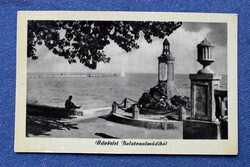 Balatonalmádi photo postcard - 1956 sent on Stalin's journey