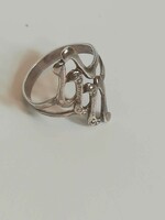 Feltűnő ezüst női gyűrű