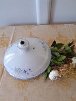 Antik porcelán leveses tál tető  ( sérült)