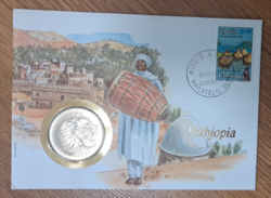 Emlék Etiópia 2 Birr UNC 3,8 cm  "1982 - Labdarúgó Világkupa - Spanyolország" emlékkiadás
