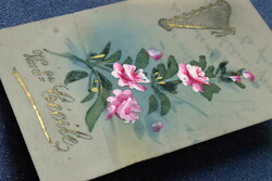 Antique hand-painted pulp postcard for St. Cecilia's Day