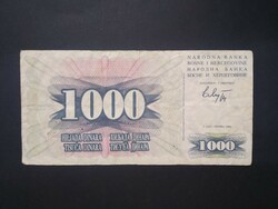 Bosznia Hercegovina 1000 Dinara 1992 F-