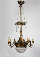 Large dining room chandelier with mermaid figures