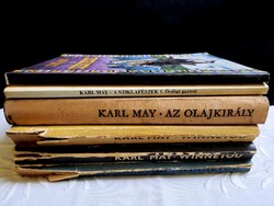 6 db Karl May régi könyv, indián regény