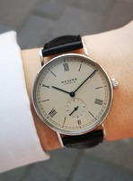 Nomos glashütte sa ludwig edelstahl mechanical eta cal. With 7001 structure box and papers!