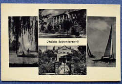 Balatonkenese - mozaik fotó képeslap  1958 futott