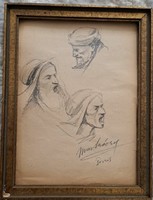XIX. Study drawing of the painter Sz. Magyar