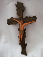 Hand-carved, large-scale crucifix