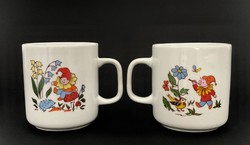 Lubiana showcase pair of mugs children's mug elf hedgehog bird