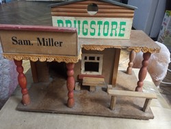 Sam miller drugstore vintage toy western log cabin from the 1960s-70s