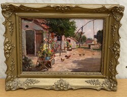 Rákosi Uitz János (1887-?) Parasztudvar