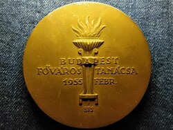 Magyarország Budapest Főváros Tanácsa 1955 bronz érem (id79019)