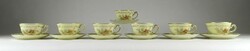 1N868 seven-person butter-colored Zsolnay porcelain coffee set
