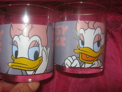2 daisy duck üveg pohár