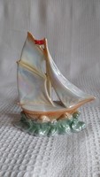 Foreign porcelain sailboat