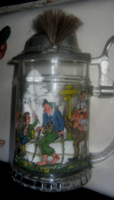 Glass jar with tin hat