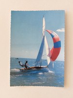 Régi képeslap 1988 Balaton fotó levelezőlap vitorlás