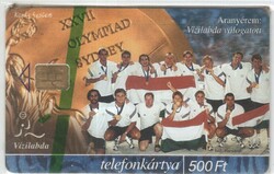 Hungarian phone card 0892 2003 water polo selection numbered, packed ods 4 1,000 pieces