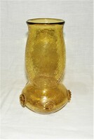 Repesztett Cseh üveg váza - Jan Havelka tervezte - 1970s'