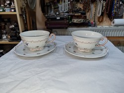 2 old Zsolnay tea cups