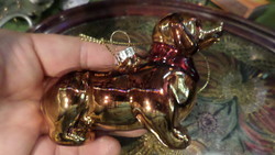 New, nostalgia ornament made of glass, in very nice condition. About 9 cm dachshund / 2