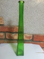 Zöld üveg palackváza  32 cm
