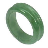 Real, 100% product. Arabic style pastel green Thai jade ring 25.12ct (inner diameter: 17.8mm)