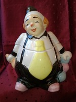 Porcelain clown container