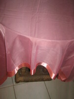 Gyönyörű vintage rózsaszín selyem paszpólos függöny pár