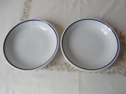 Zsolnay vegetable plate with blue border (2 pcs.)