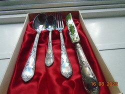 100/20 Solingen rostfrei silver plated Rococo novelty cutlery set in box