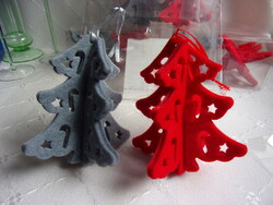 10 cm, 3d, felt pine, hanging ornaments