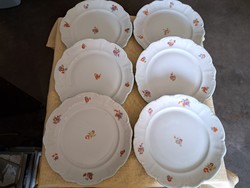Antique Bavarian porcelain, 6 flat plates
