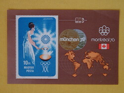 1973. Olympic medalists (ii.) - Munich block ** - small fold mark on the corner