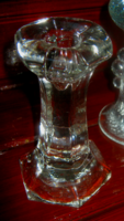 Vintage ice glass candle holder