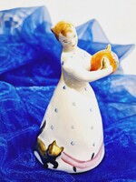 Orosz porcelán lány figura,kézzel festett