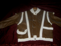 Retro leather jacket leather vest