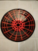 Fekete kerámia fali tányér