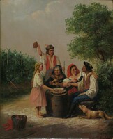 Khoor József : Szüreti jelenet 1873