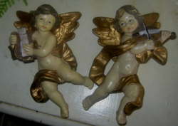 Angel, putto hanging Christmas tree decoration in a pair