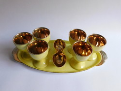 Art deco soft-boiled egg serving set