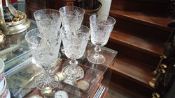 Crystal glasses, 5 pcs, flawless, wine glasses, for Sunday.
