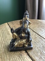 Régi patinás bronz GANESHA (GANÉSA) elefántfejű isten szobor