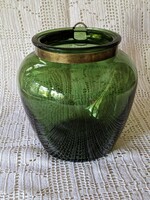 Plantanova green glass planter, pot
