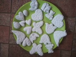 20 plaster butterfly-bird-hearts ..For making decorations