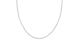 14K white gold necklace 42 cm long, 1.30Gr