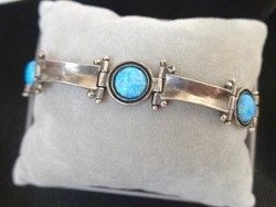 Teresa lane brutalist silver opal bracelet