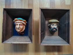 Renaissance style ceramic head sculptures