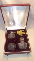 Czech sklo bohemia crystal perfume set in box